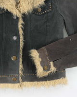 Vintage Y2k 00s h&amp;g Leather Studded Jacket - S