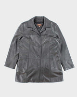 Vintage Women's Danier Heavyweight Leather Button Up Jacket - XL
