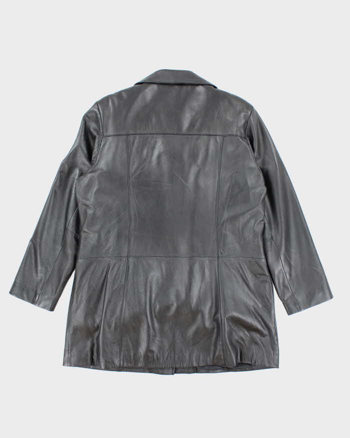 Vintage Women's Danier Heavyweight Leather Button Up Jacket - XL