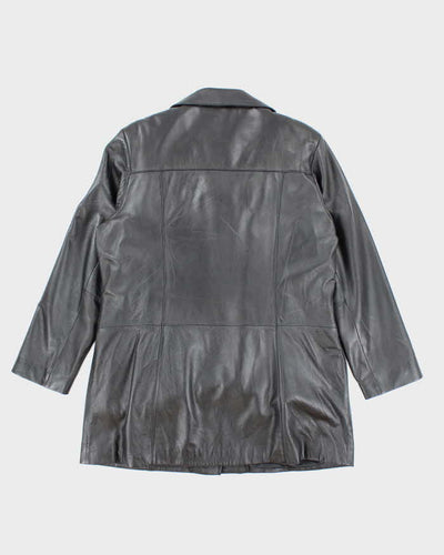 Vintage Women's Danier Heavyweight Leather Button Up Jacket - XL