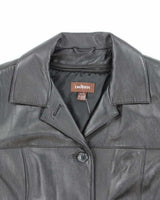 Vintage Women's Danier Heavyweight Leather Button Up Jacket - XL