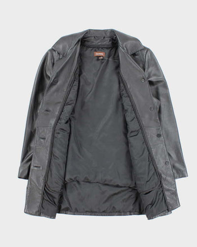 Vintage Women's Danier Heavyweight Leather Button Up Jacket - XL