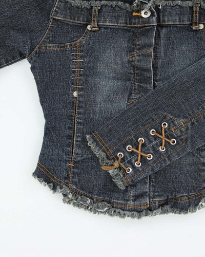Vintage Y2K Women's Bongo Jeans Gothic Style Denim Jacket - M