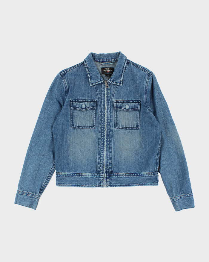 Vintage Y2K Women's Polo Jeans Dark Wash Denim Jacket - L