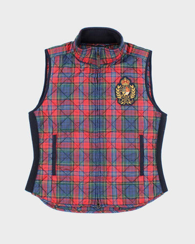 Vintage Women's Ralph Lauren Tartan Insulated Puffer Gilet - L