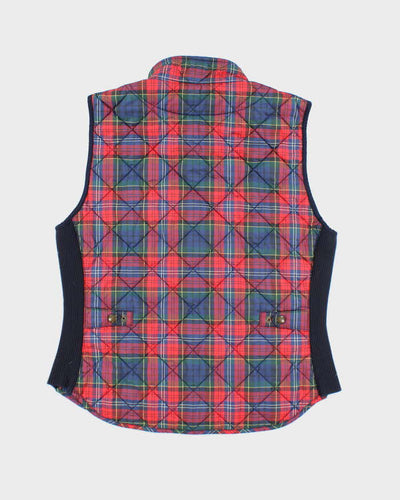 Vintage Women's Ralph Lauren Tartan Insulated Puffer Gilet - L