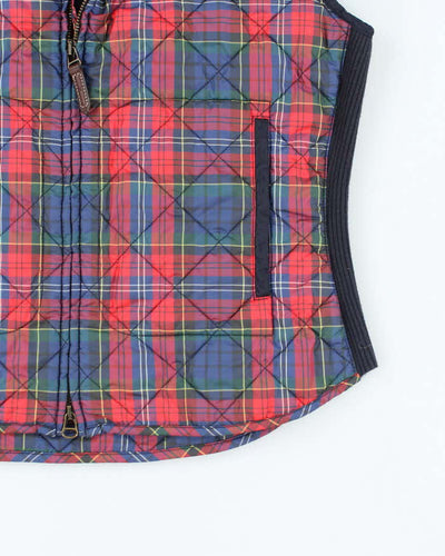 Vintage Women's Ralph Lauren Tartan Insulated Puffer Gilet - L