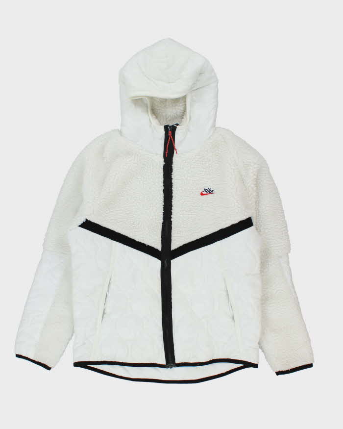 Vintage Women's Nike Fleece Lined Hooded Jacket - L
