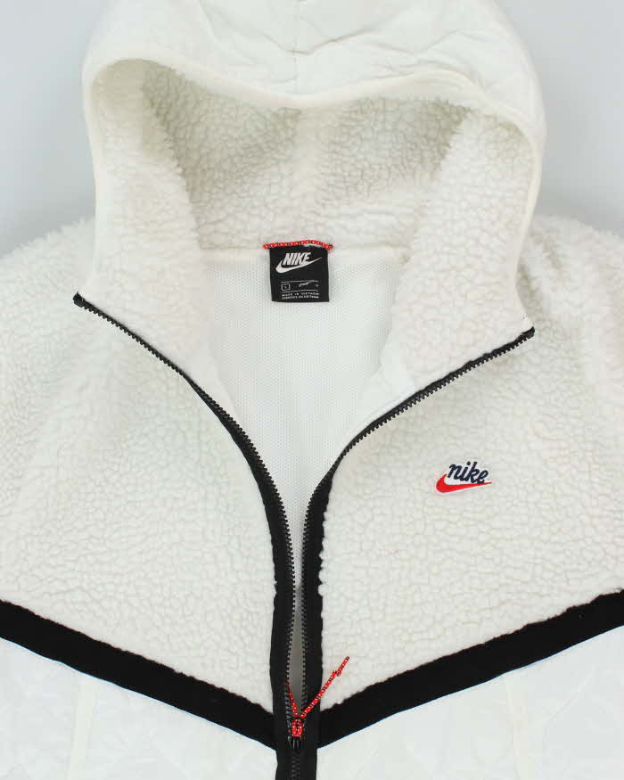 Vintage Women's Nike Fleece Lined Hooded Jacket - L