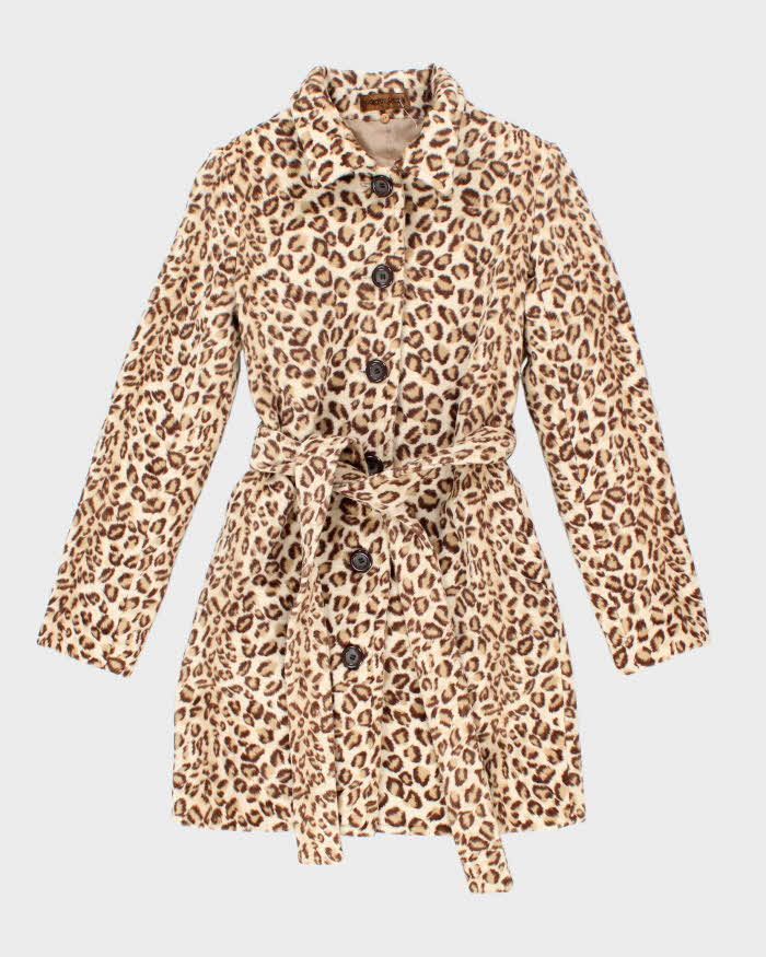 Y2k 00s Brat Jean Leopard Print Jacket - XS
