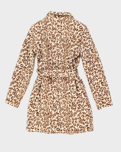 Y2k 00s Brat Jean Leopard Print Jacket - XS