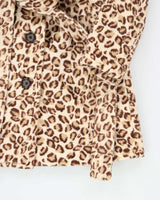 Y2k 00s Brat Jean Leopard Print Jacket - XS