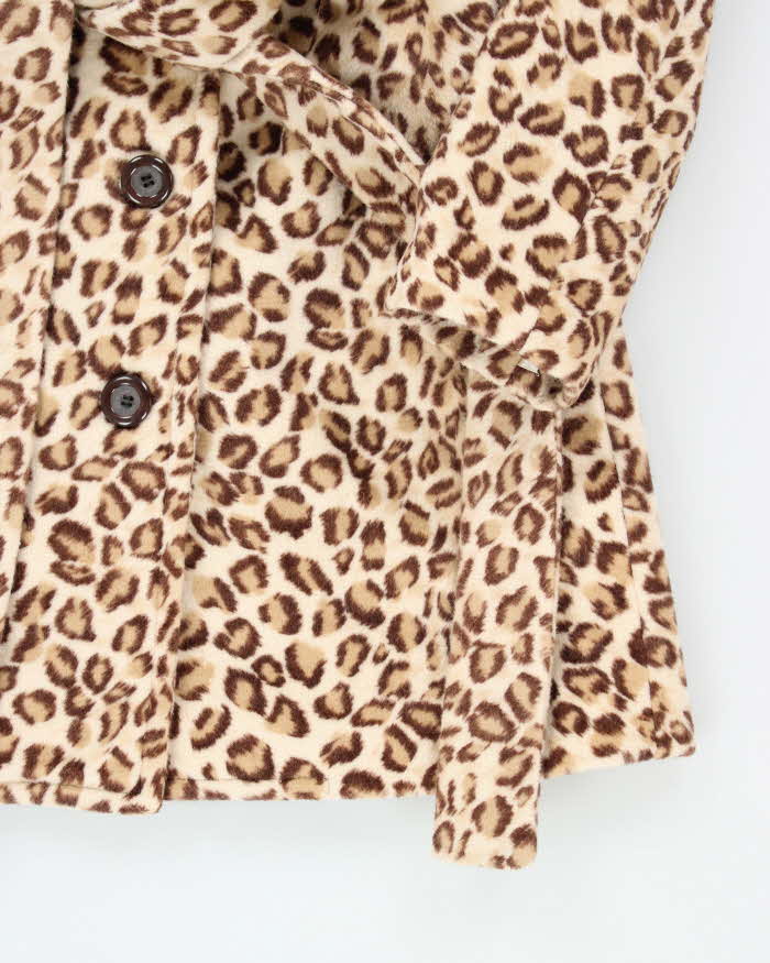 Y2k 00s Brat Jean Leopard Print Jacket - XS