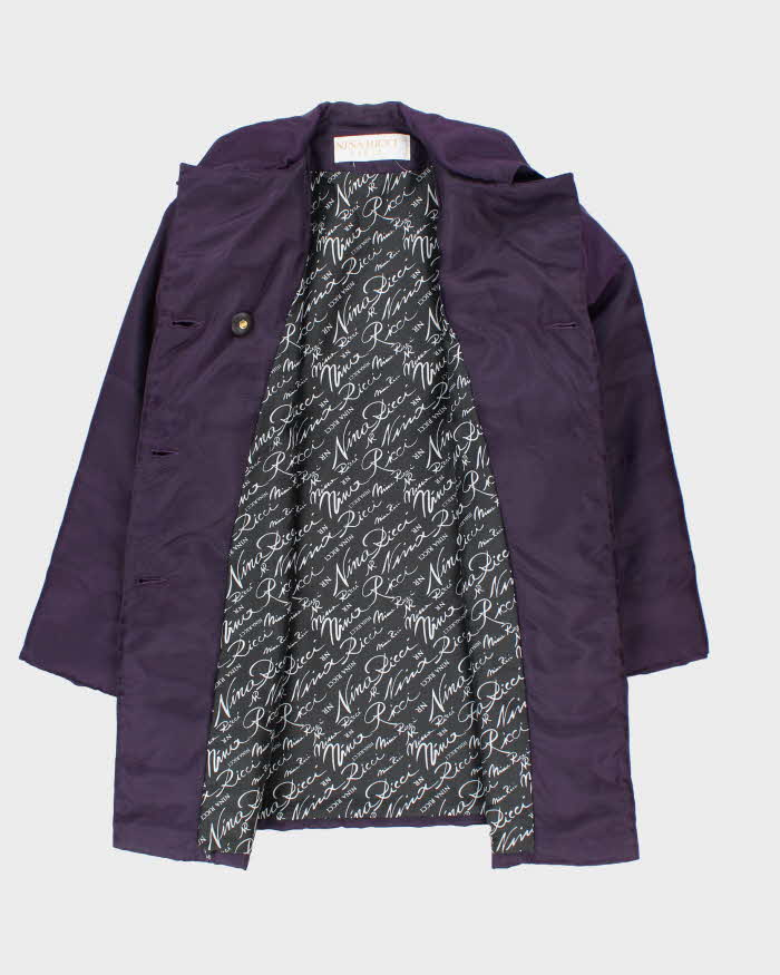 Nina Ricci Purple Waterproof Coat - L