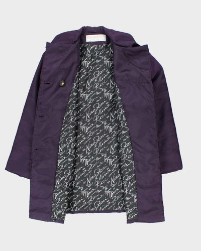 Nina Ricci Purple Waterproof Coat - L