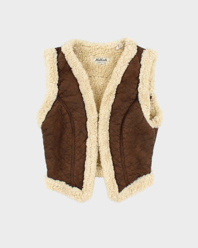 Y2k 00s Miss Sixty Killah Faux Suede Fur Lined Gillet - XS