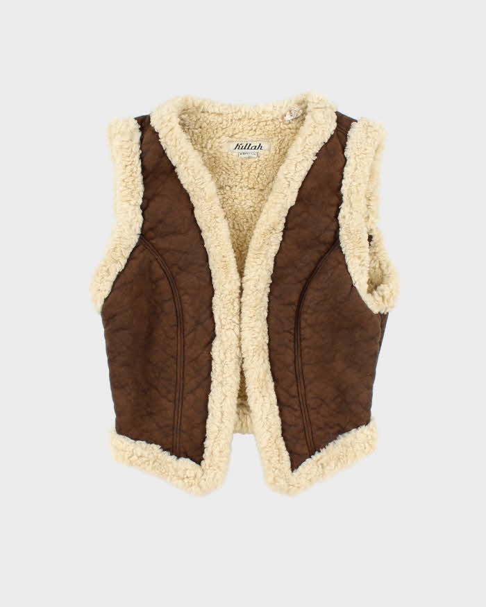 Y2k 00s Miss Sixty Killah Faux Suede Fur Lined Gillet - XS