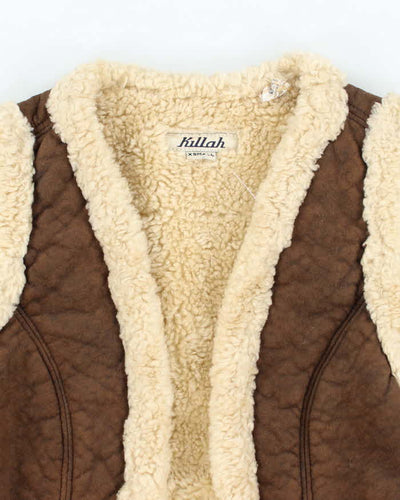 Y2k 00s Miss Sixty Killah Faux Suede Fur Lined Gillet - XS