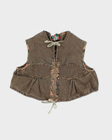 Y2k 00s Solo Jeans Corduroy Gillet - L