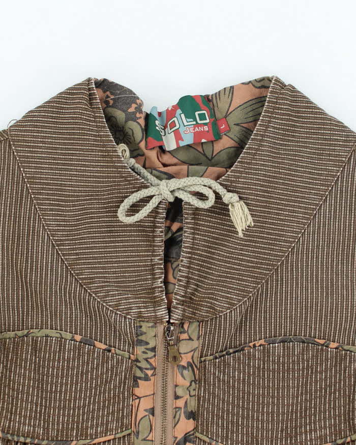 Y2k 00s Solo Jeans Corduroy Gillet - L