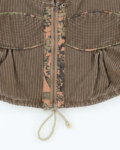 Y2k 00s Solo Jeans Corduroy Gillet - L