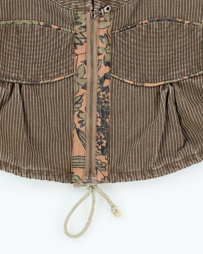 Y2k 00s Solo Jeans Corduroy Gillet - L