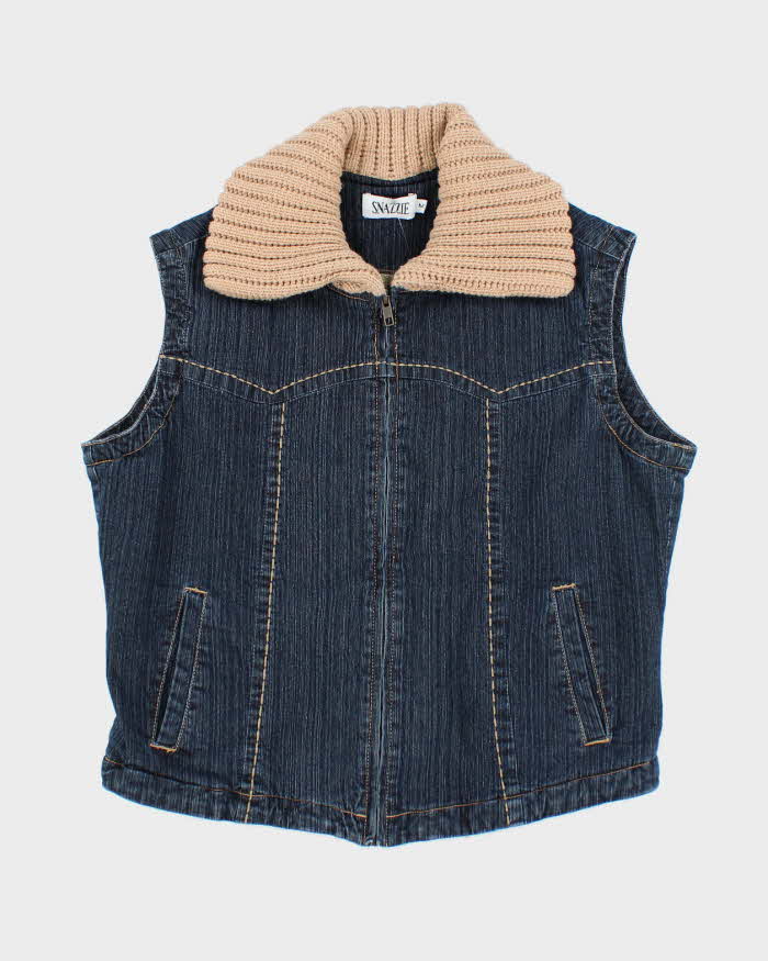 Y2k 00s Snazzle Denim Gillet - M