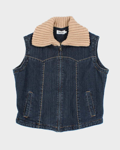 Y2k 00s Snazzle Denim Gillet - M