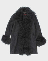 Vintage Donatella Wool &amp; Faux Fur Jacket - M