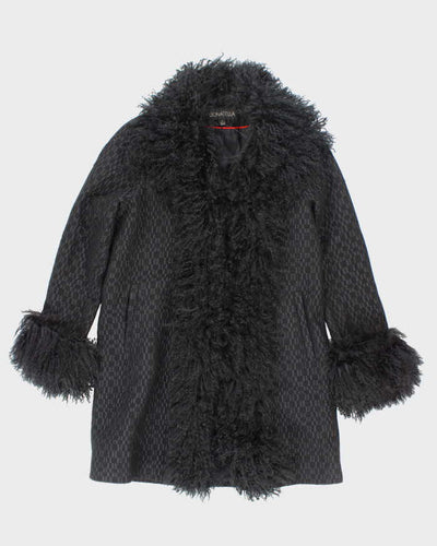 Vintage Donatella Wool & Faux Fur Jacket - M