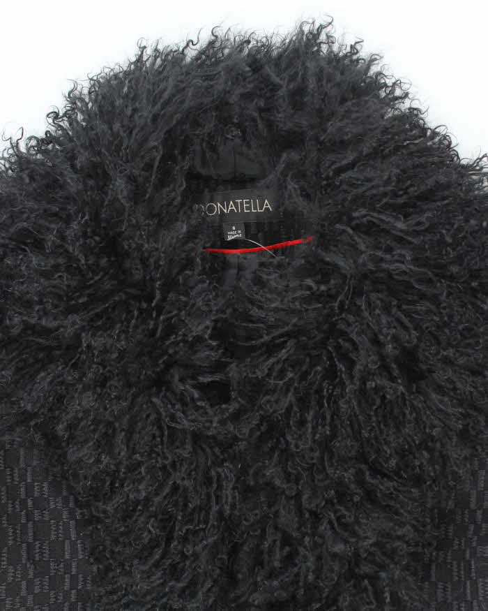 Vintage Donatella Wool &amp; Faux Fur Jacket - M
