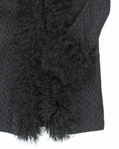 Vintage Donatella Wool & Faux Fur Jacket - M