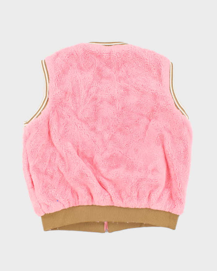 Adidas Pink Faux Fur Gillet - M