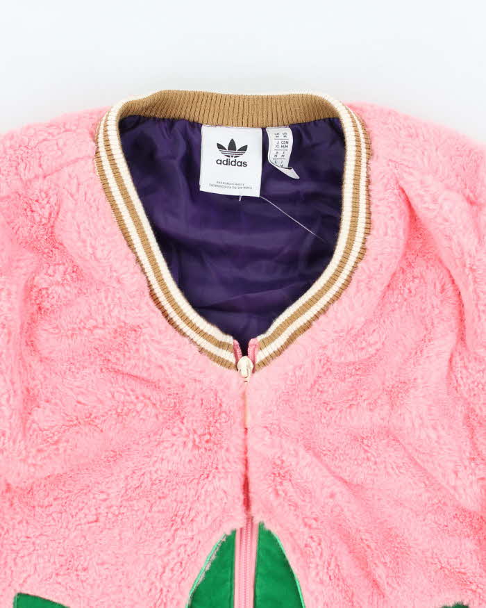 Adidas Pink Faux Fur Gillet - M