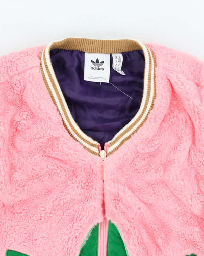 Adidas Pink Faux Fur Gillet - M