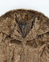 Y2k 00s Venus Brown Faux Fur Jacket - S
