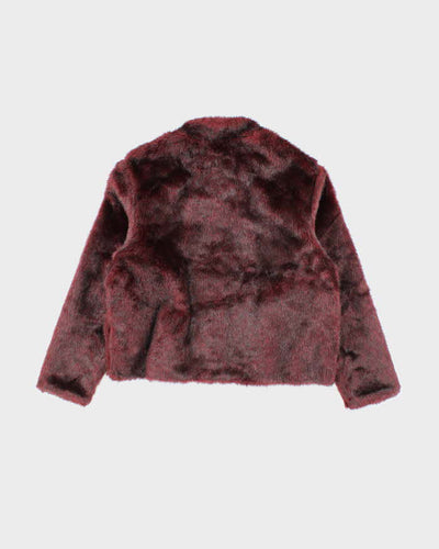 Y2k 00s Nanuk Red Faux Fur Jacket - L
