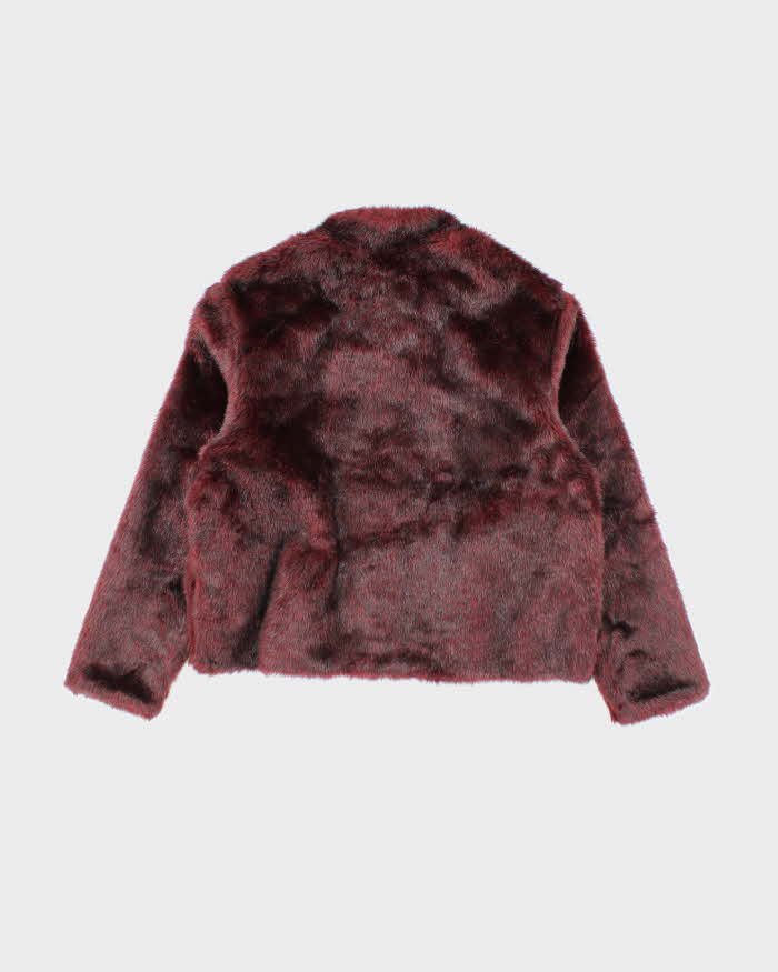 Y2k 00s Nanuk Red Faux Fur Jacket - L