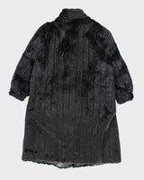 Vintage Image Black Faux Fur Coat - M