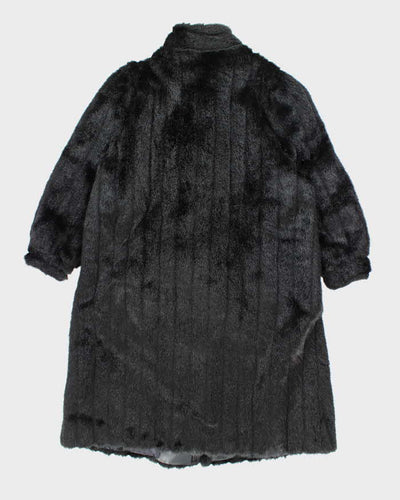 Vintage Image Black Faux Fur Coat - M