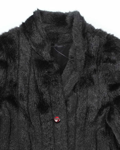 Vintage Image Black Faux Fur Coat - M