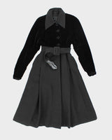 Vintage 40s Velvet Princess Coat