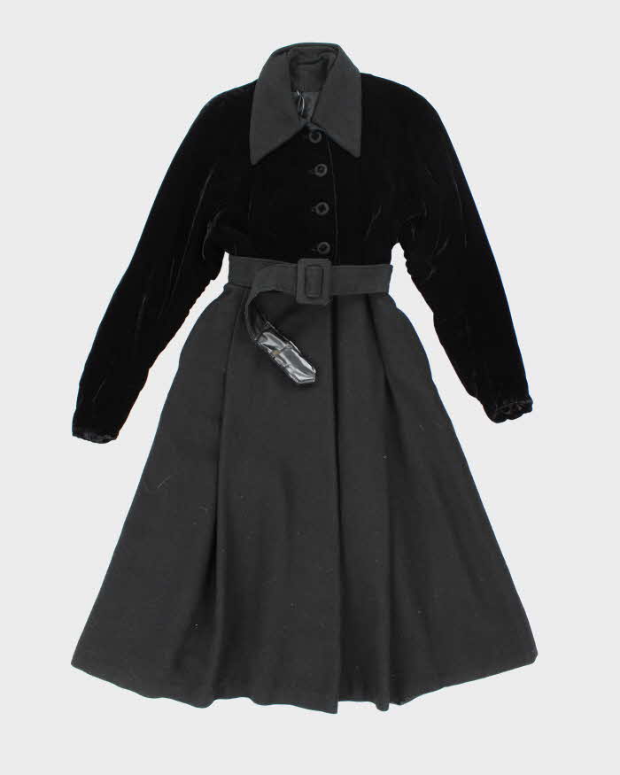 Vintage 40s Velvet Princess Coat