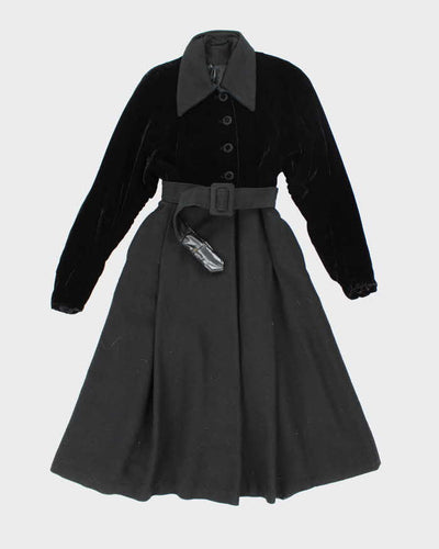 Vintage 40s Velvet Princess Coat