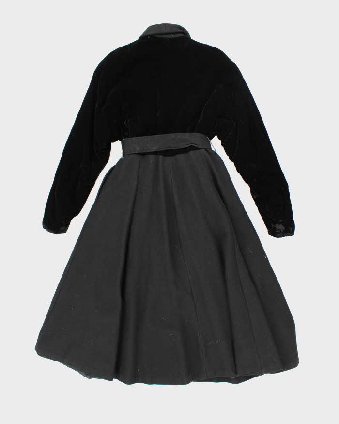 Vintage 40s Velvet Princess Coat