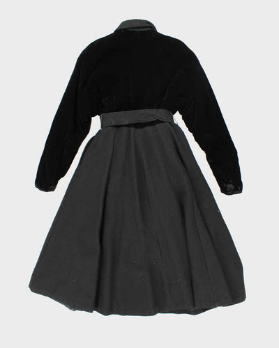 Vintage 40s Velvet Princess Coat