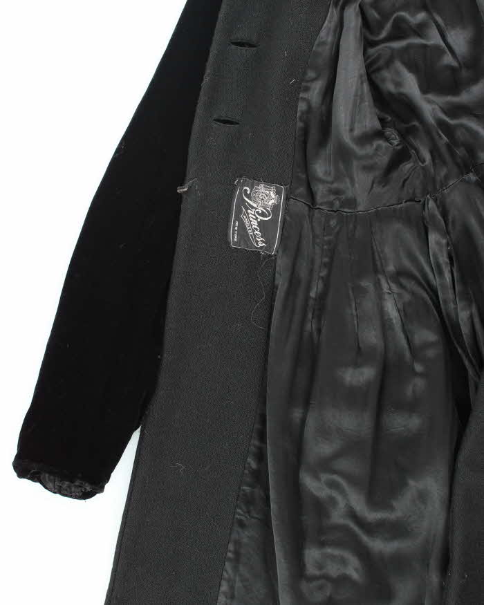 Vintage 40s Velvet Princess Coat