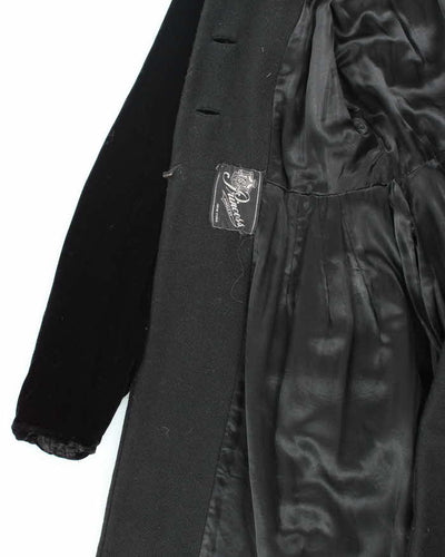 Vintage 40s Velvet Princess Coat