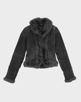 Vintage Y2k 00s Le Chateau Suede Jacket - XS