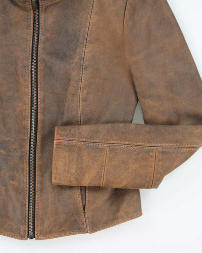 Vintage 90s Brown Leather Jacket - S